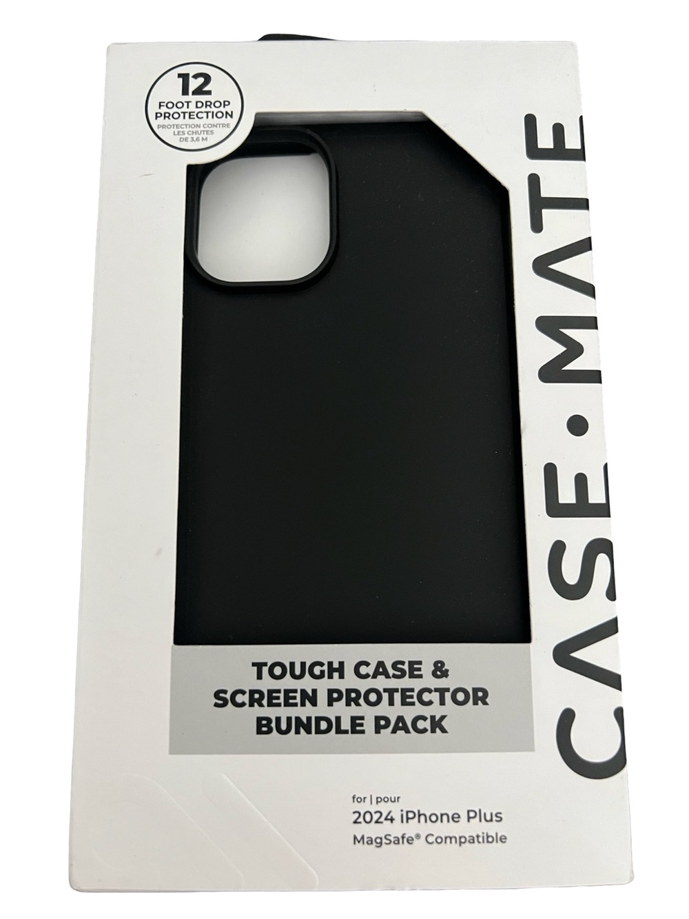 CASE•MATE Tough Black iPhone Case + Screen Protector MagSafe Compatible Open Box